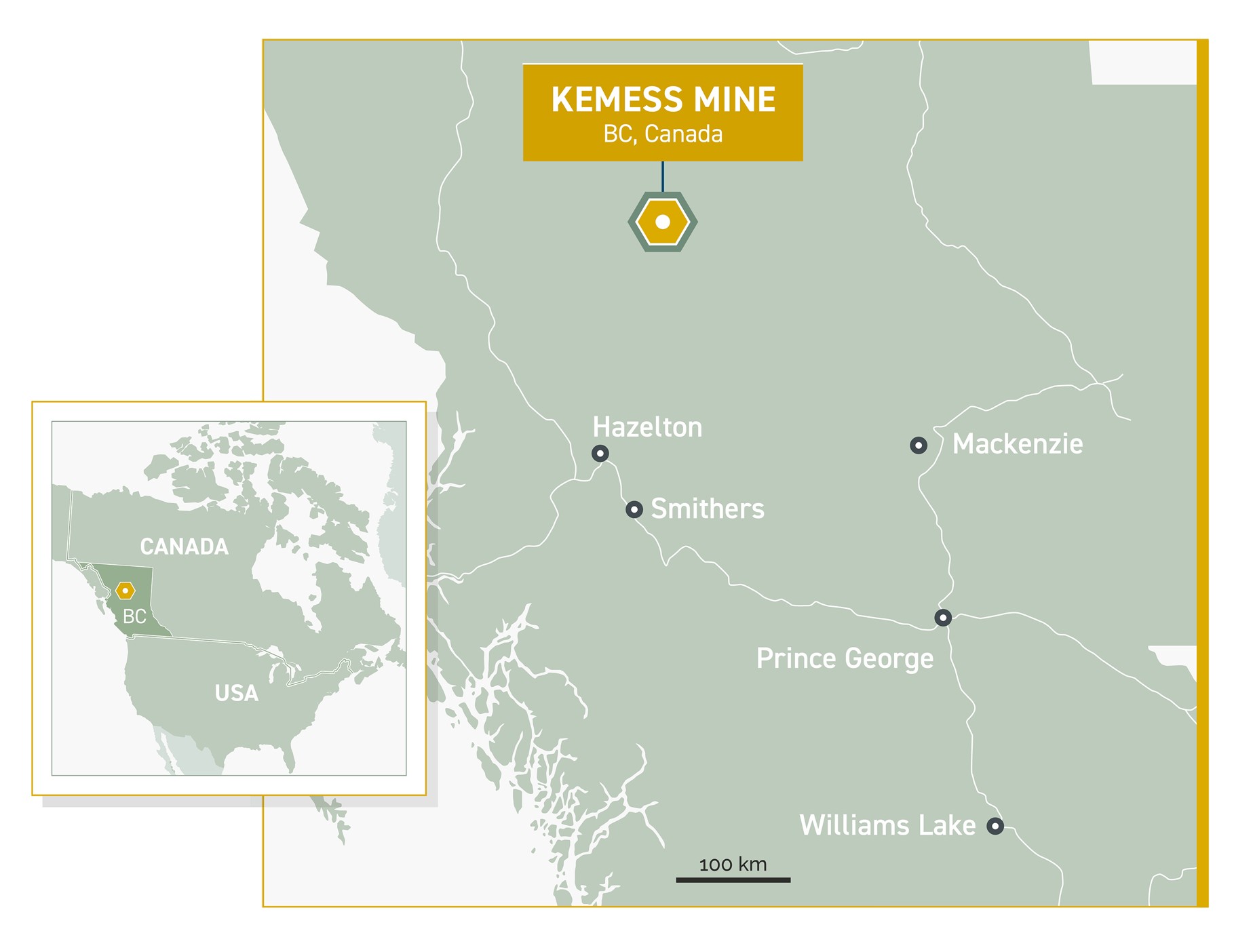 Kemess mine map